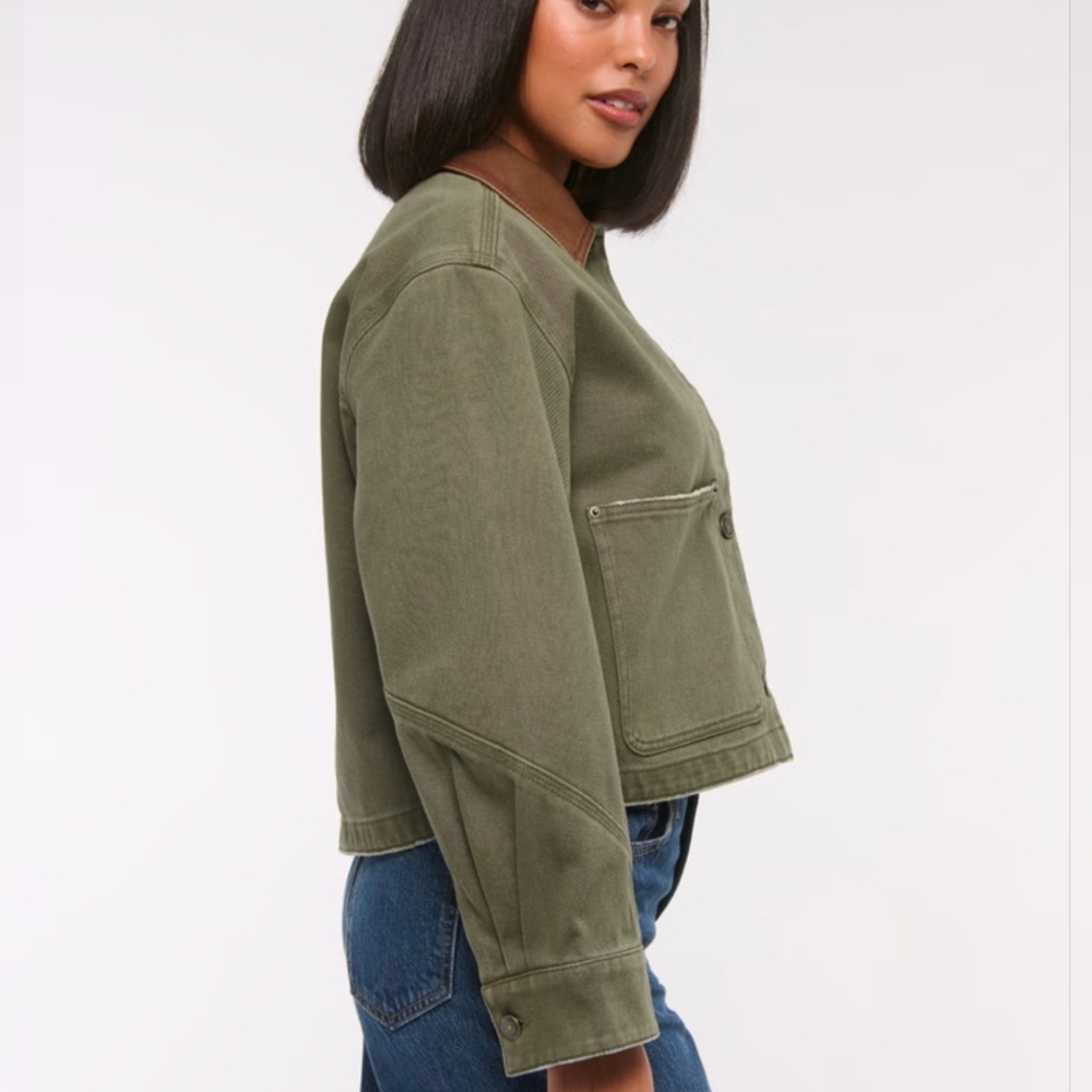 NWT - A&F Twill Barn Jacket - Picture 3 of 9